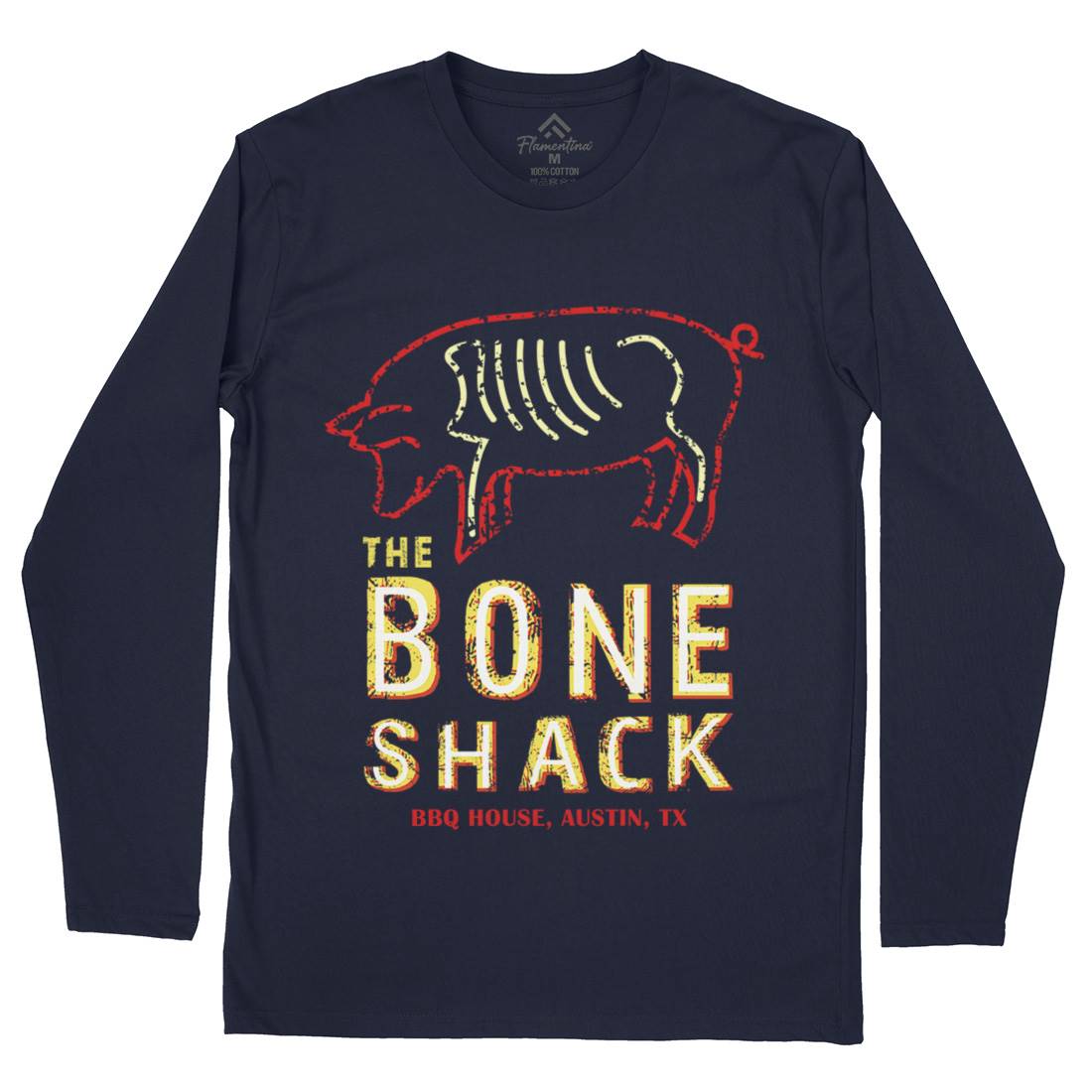 Bone Shack Mens Long Sleeve T-Shirt Horror D375