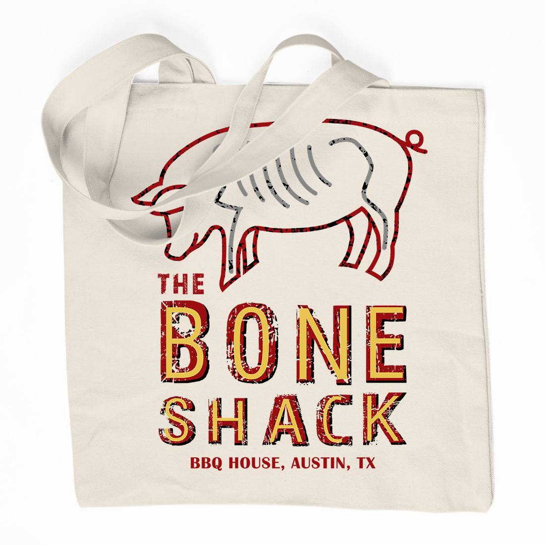 Bone Shack Organic Premium Cotton Tote Bag Horror D375