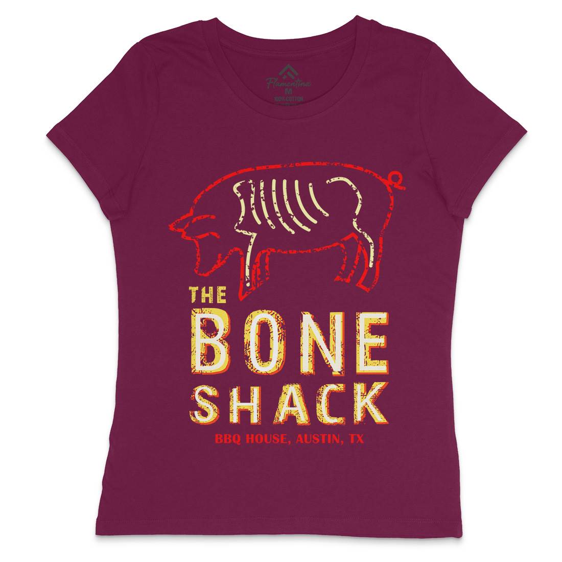 Bone Shack Womens Crew Neck T-Shirt Horror D375