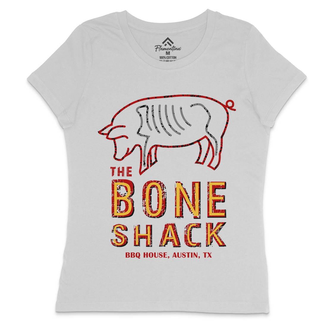Bone Shack Womens Crew Neck T-Shirt Horror D375
