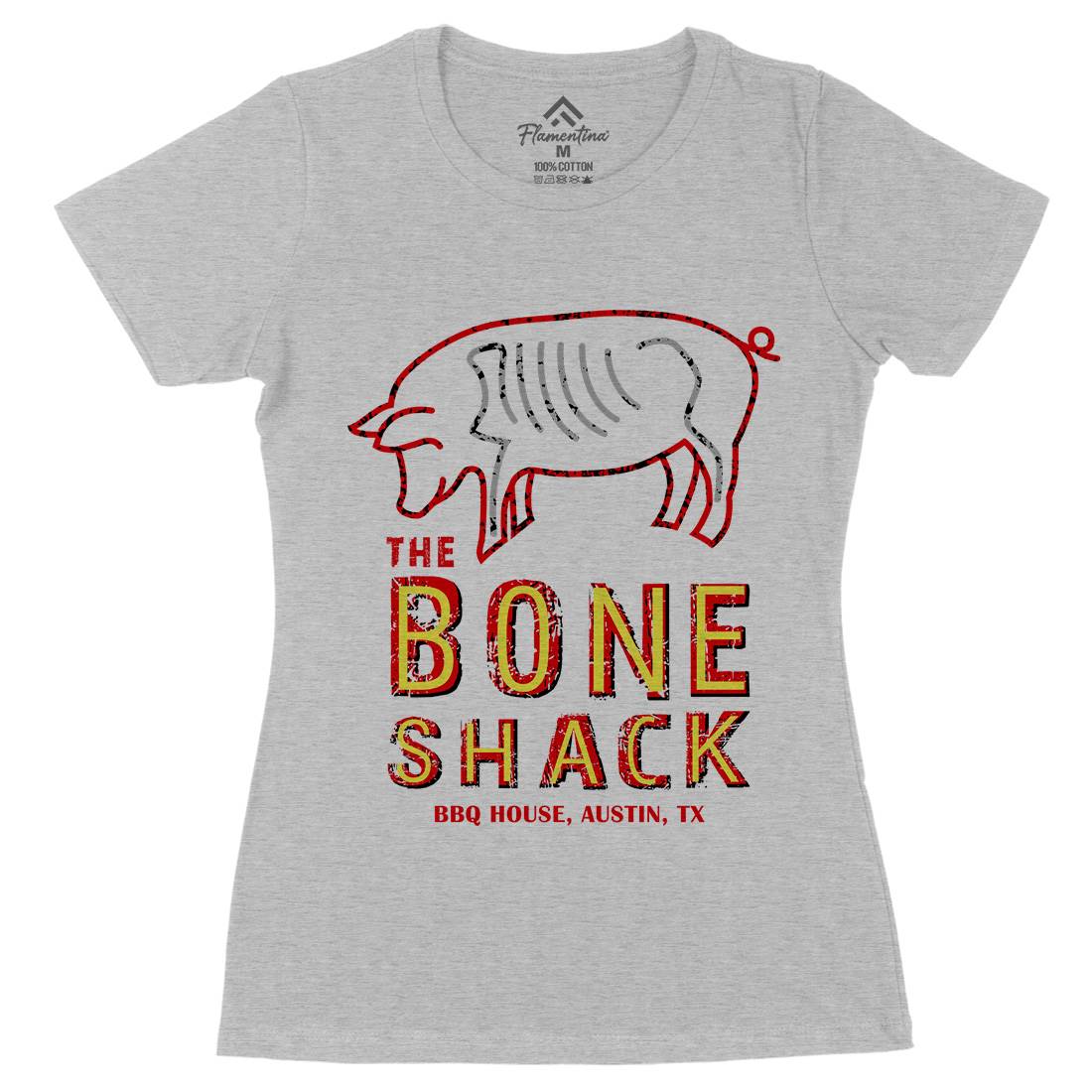 Bone Shack Womens Organic Crew Neck T-Shirt Horror D375