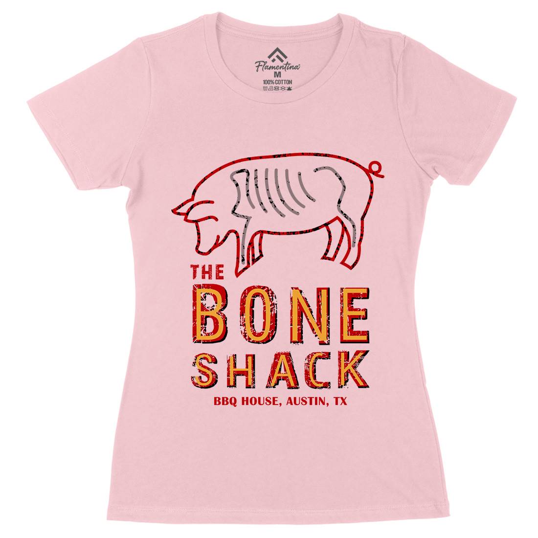 Bone Shack Womens Organic Crew Neck T-Shirt Horror D375
