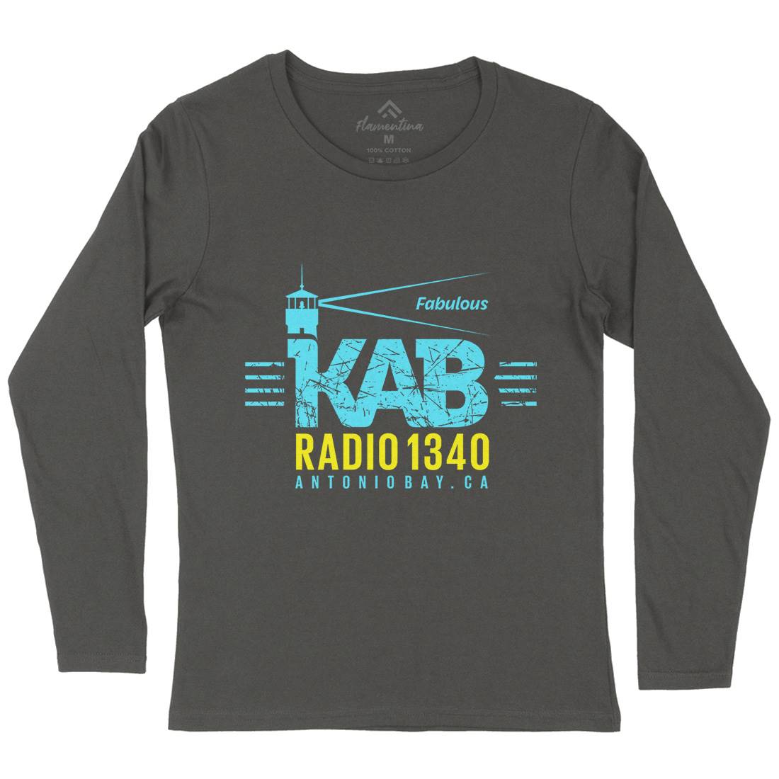 Kab Radio Womens Long Sleeve T-Shirt Music D376