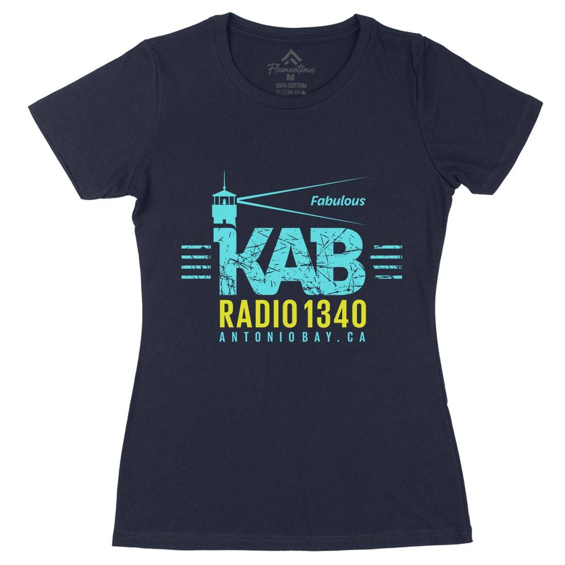 Kab Radio Womens Organic Crew Neck T-Shirt Music D376