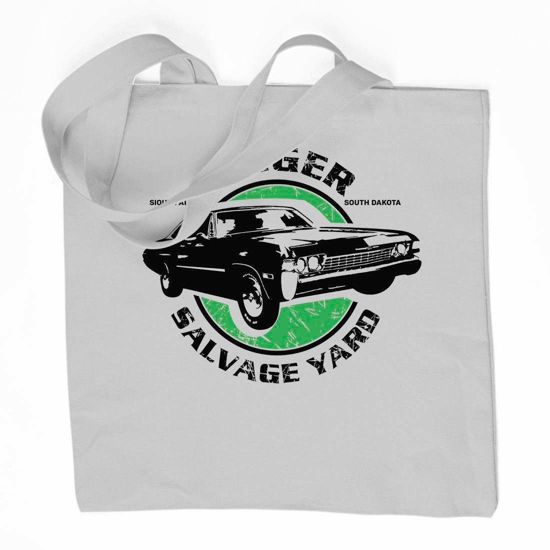Singer Salvage Yard Organic Premium Cotton Tote Bag Cars D377