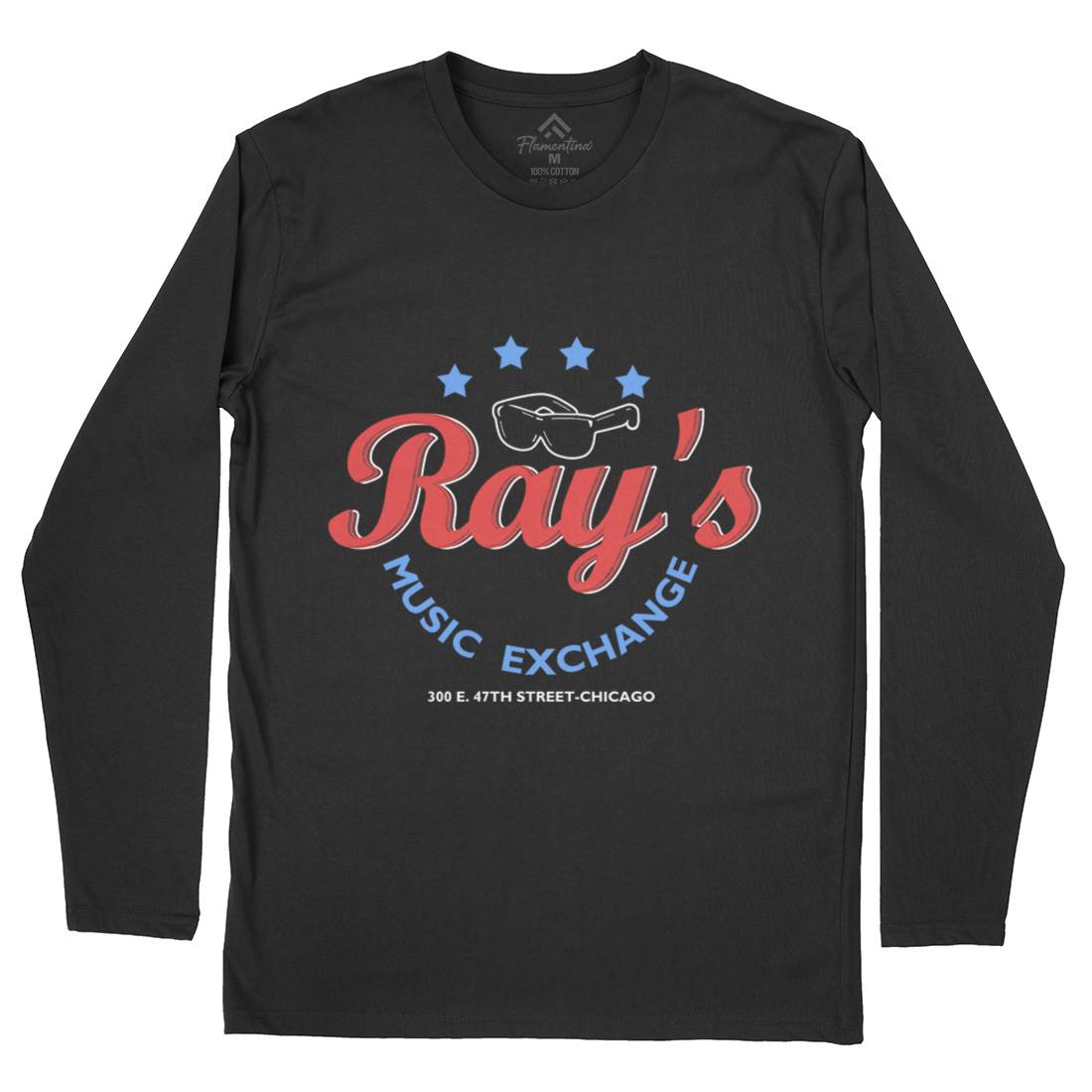 Rays Music Exchange Mens Long Sleeve T-Shirt Music D380