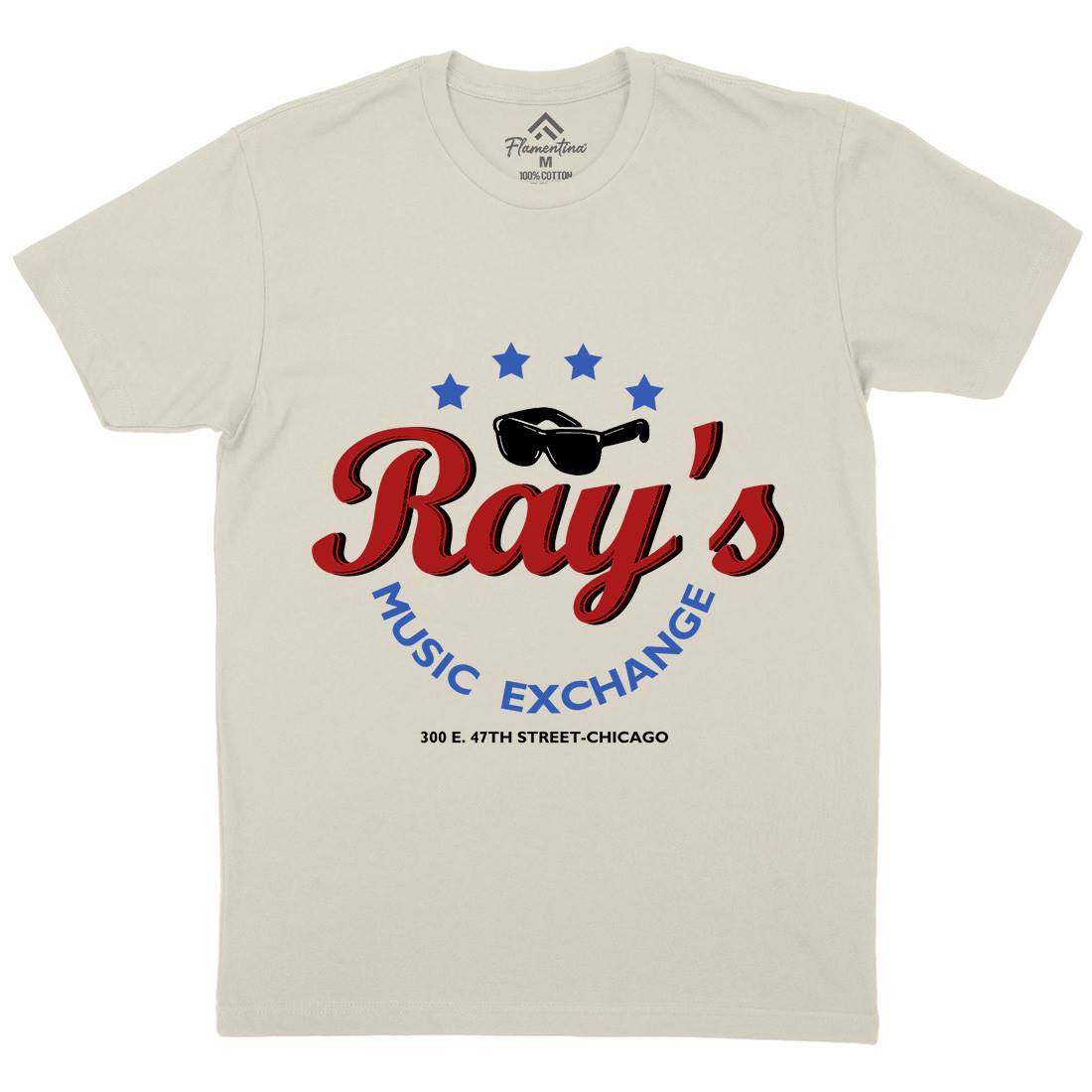 Rays Music Exchange Mens Organic Crew Neck T-Shirt Music D380