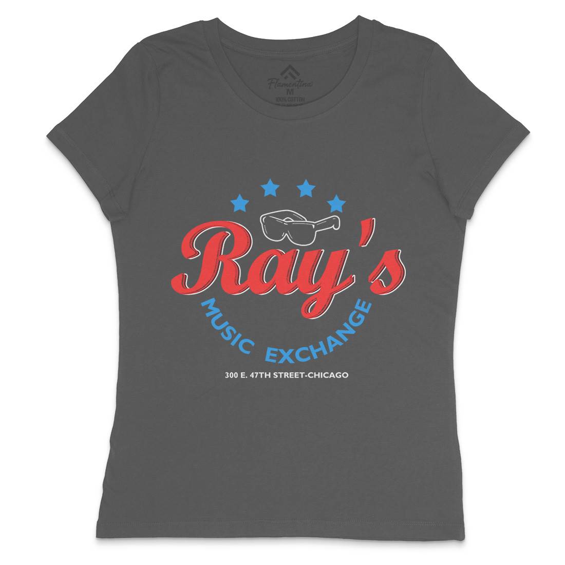 Rays Music Exchange Womens Crew Neck T-Shirt Music D380