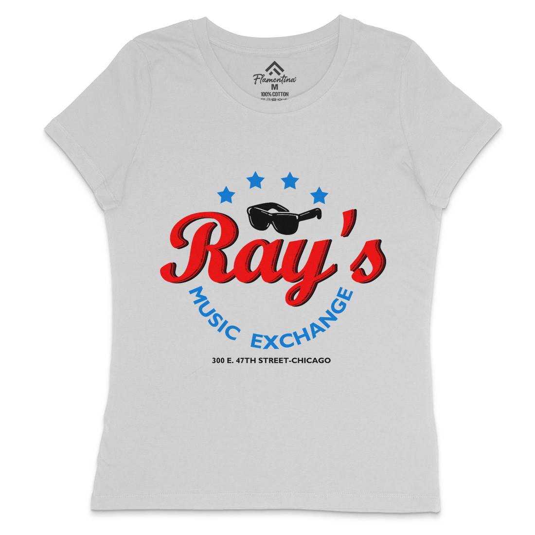 Rays Music Exchange Womens Crew Neck T-Shirt Music D380
