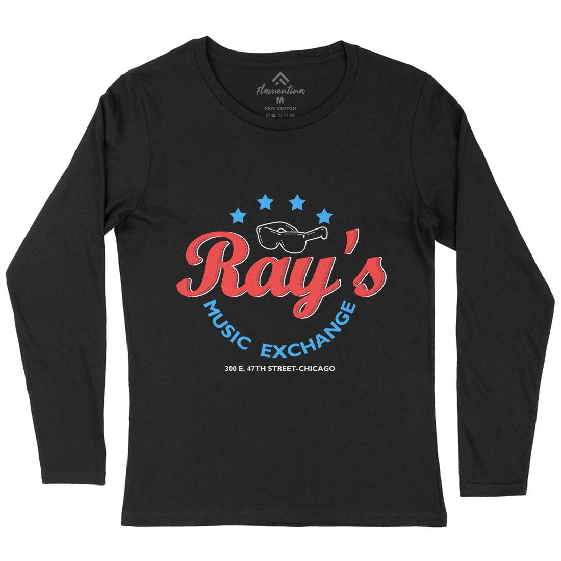 Rays Music Exchange Womens Long Sleeve T-Shirt Music D380