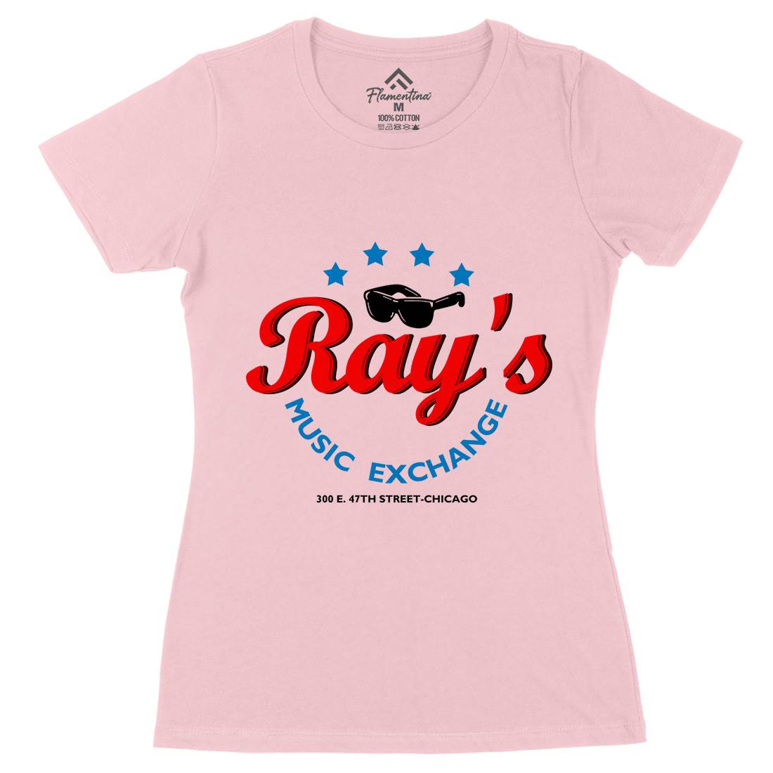 Rays Music Exchange Womens Organic Crew Neck T-Shirt Music D380