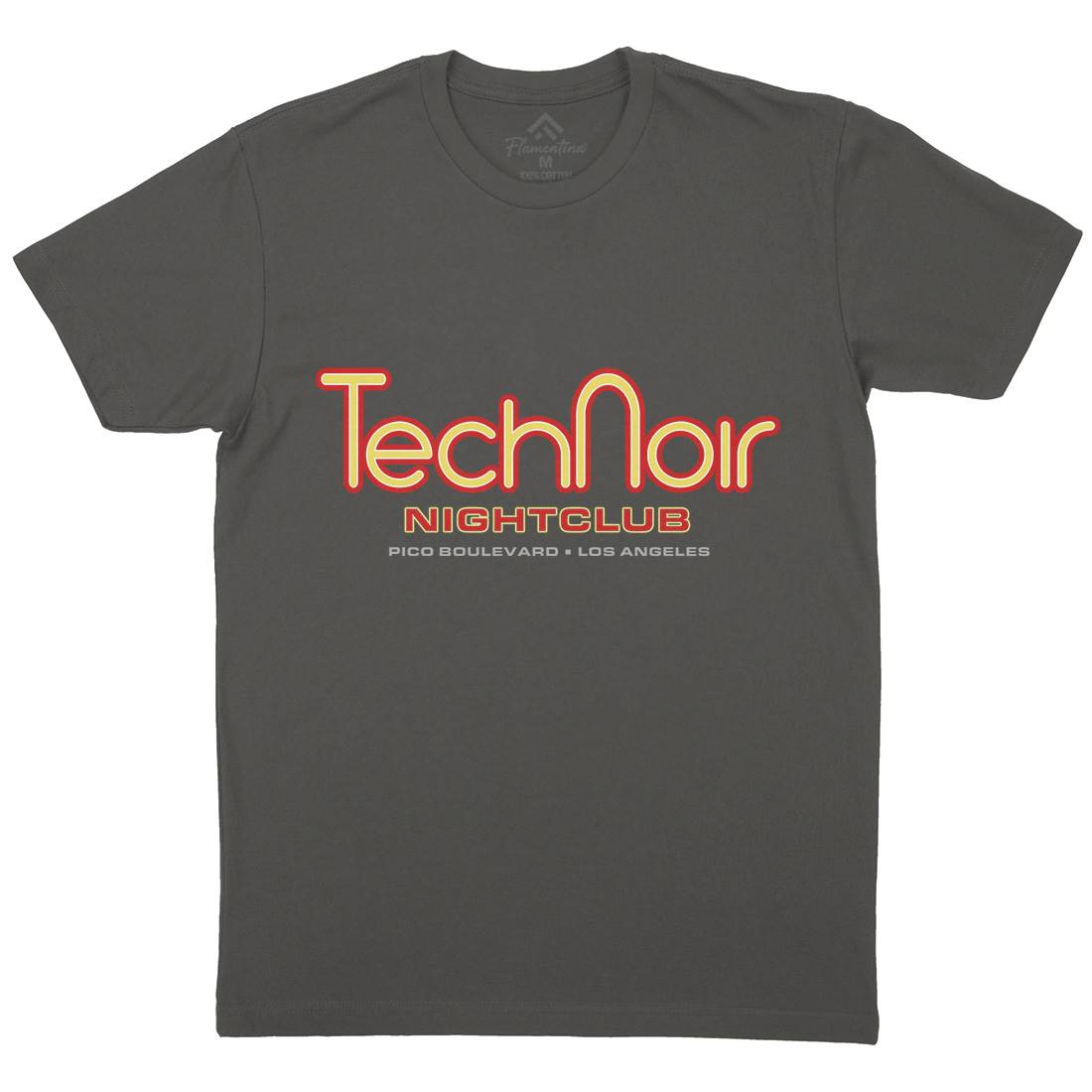 Tech Noir Mens Organic Crew Neck T-Shirt Space D381