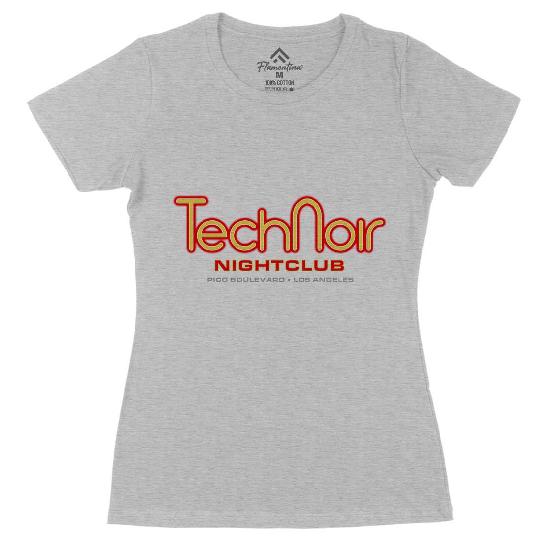 Tech Noir Womens Organic Crew Neck T-Shirt Space D381