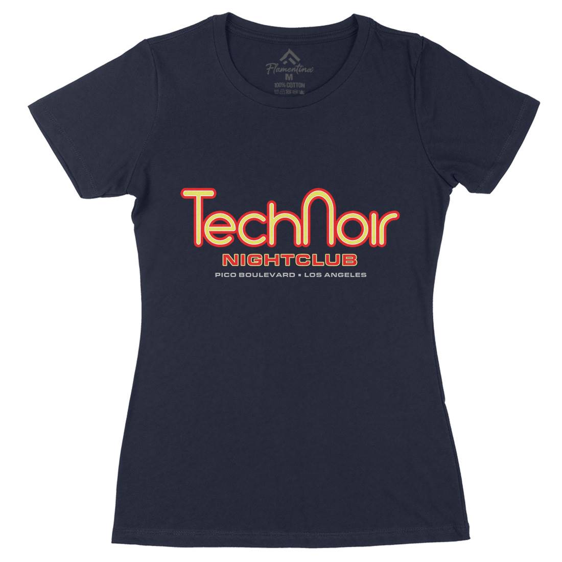 Tech Noir Womens Organic Crew Neck T-Shirt Space D381