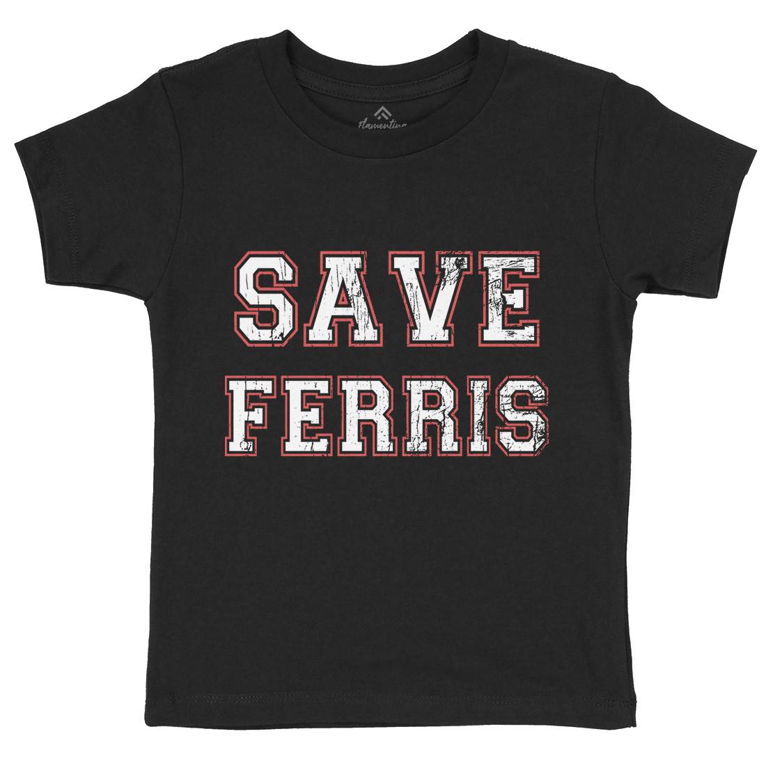 Save Ferris Kids Crew Neck T-Shirt Retro D382