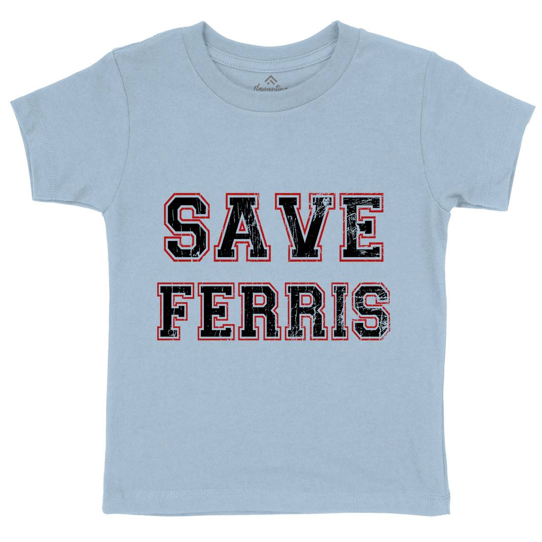 Save Ferris Kids Crew Neck T-Shirt Retro D382