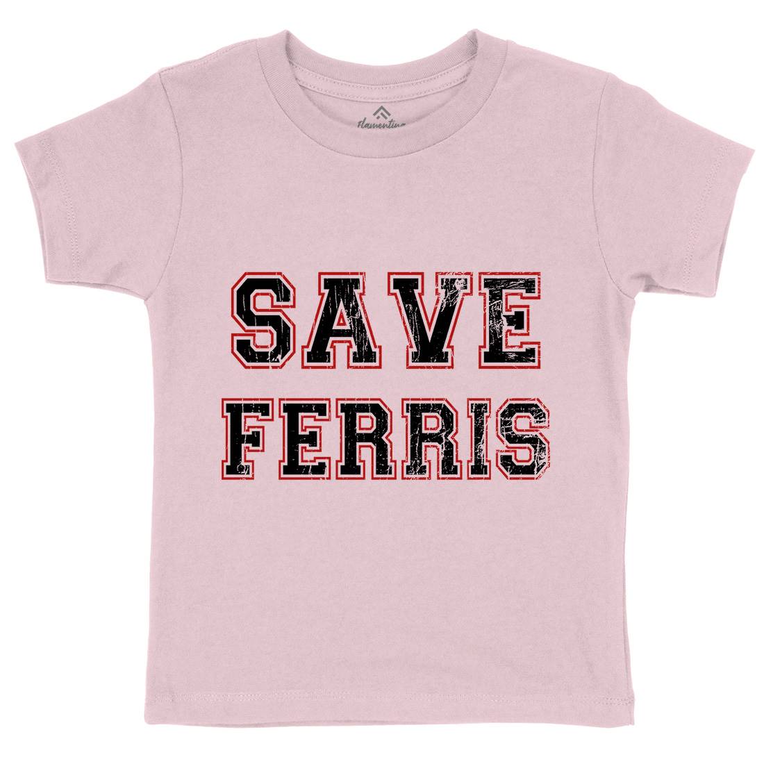 Save Ferris Kids Crew Neck T-Shirt Retro D382