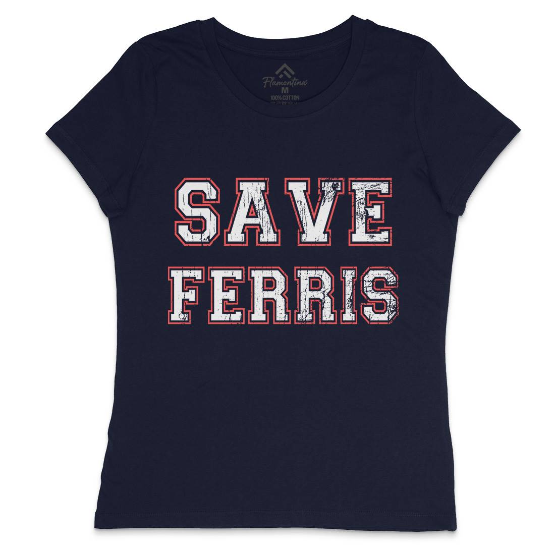 Save Ferris Womens Crew Neck T-Shirt Retro D382