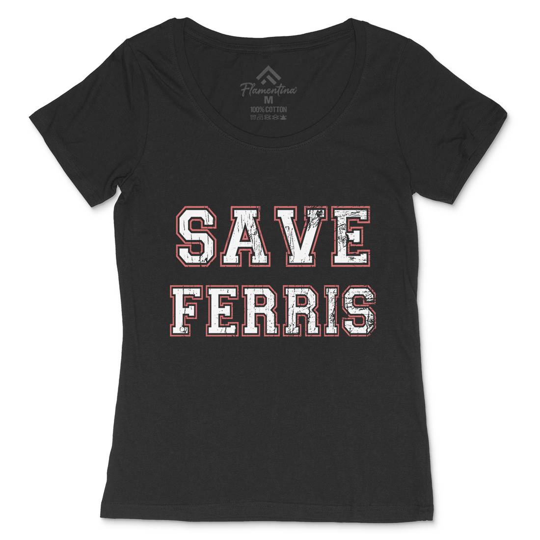 Save Ferris Womens Scoop Neck T-Shirt Retro D382