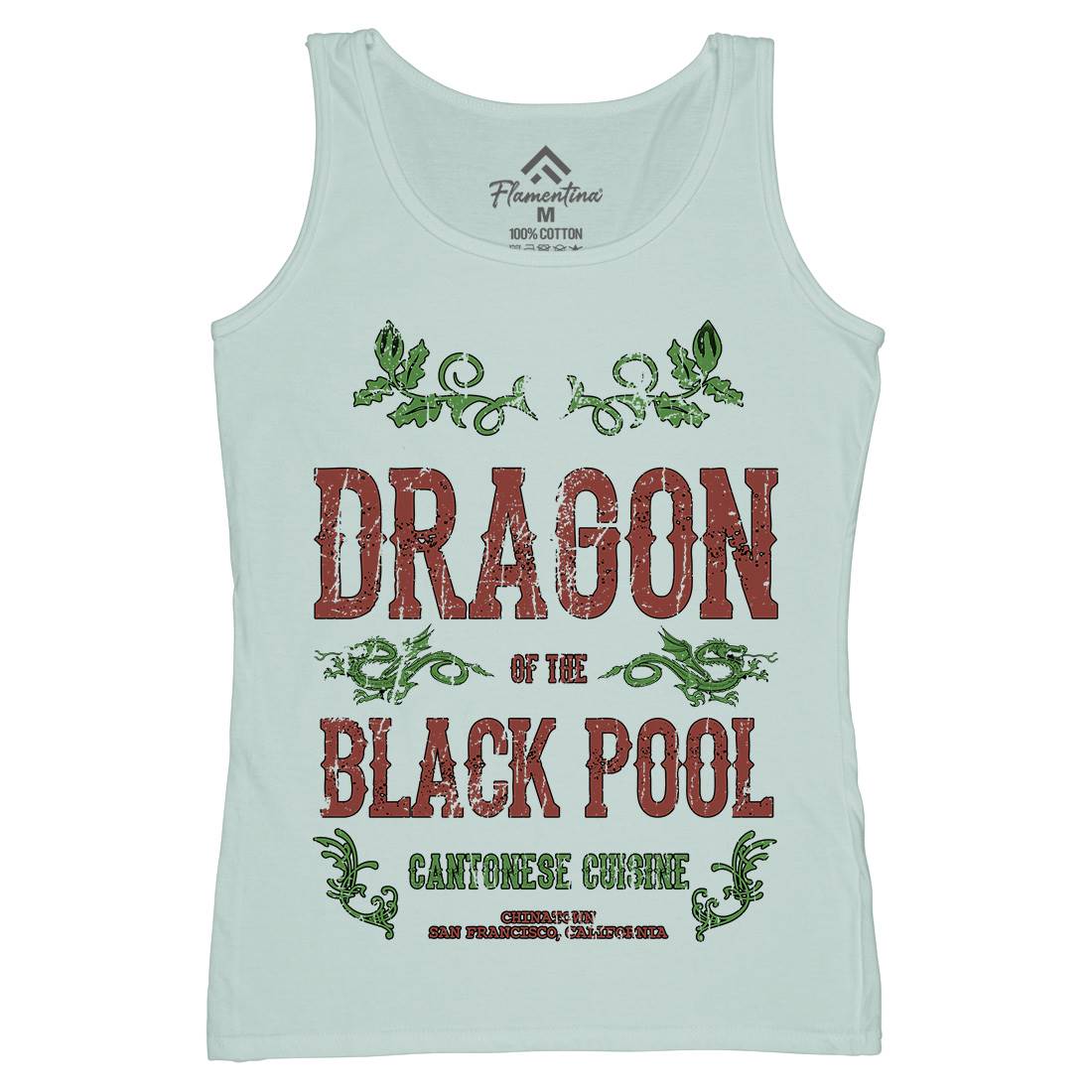 Dragon Of The Black Pool Womens Organic Tank Top Vest Asian D384