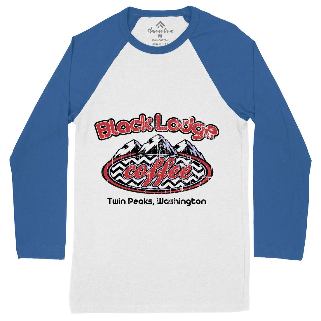 Black Lodge Mens Long Sleeve Baseball T-Shirt Horror D386