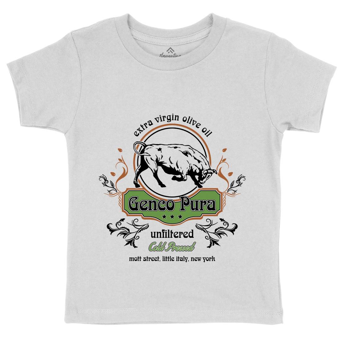 Genco Pura Kids Organic Crew Neck T-Shirt Food D387
