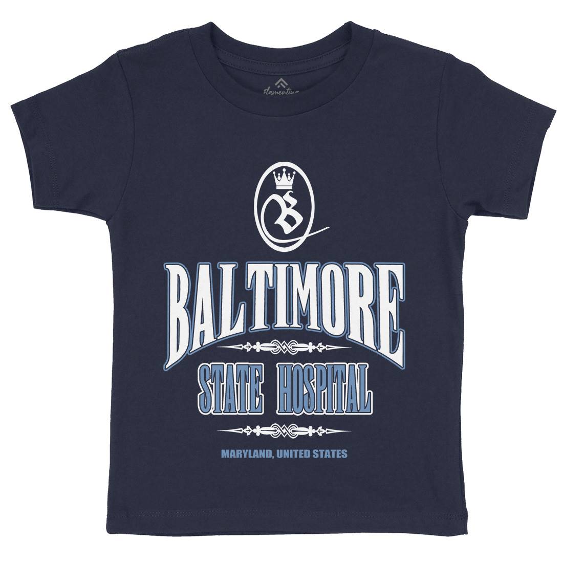 Baltimore Hospital Kids Organic Crew Neck T-Shirt Horror D388