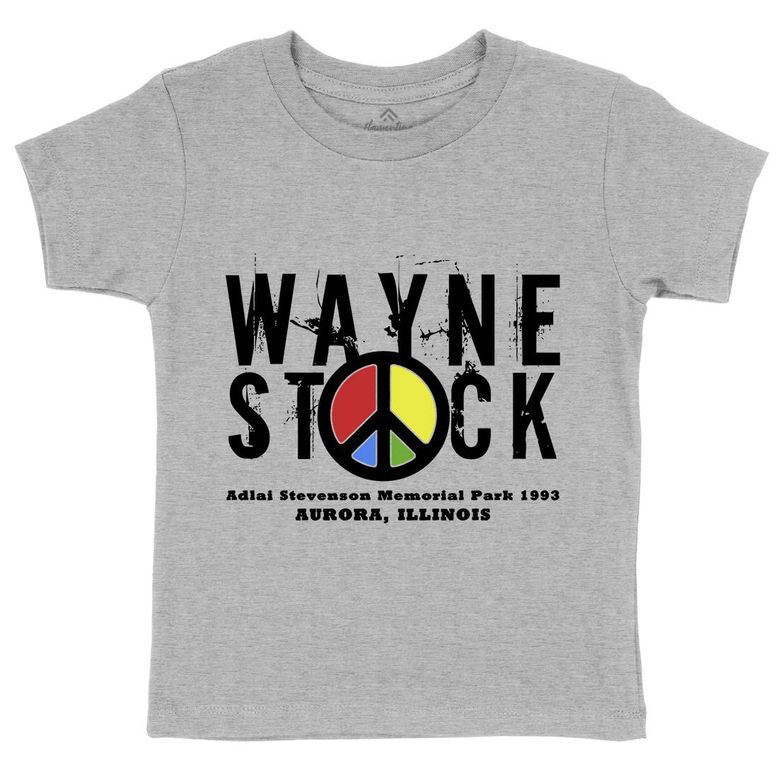 Waynestock Kids Crew Neck T-Shirt Music D389
