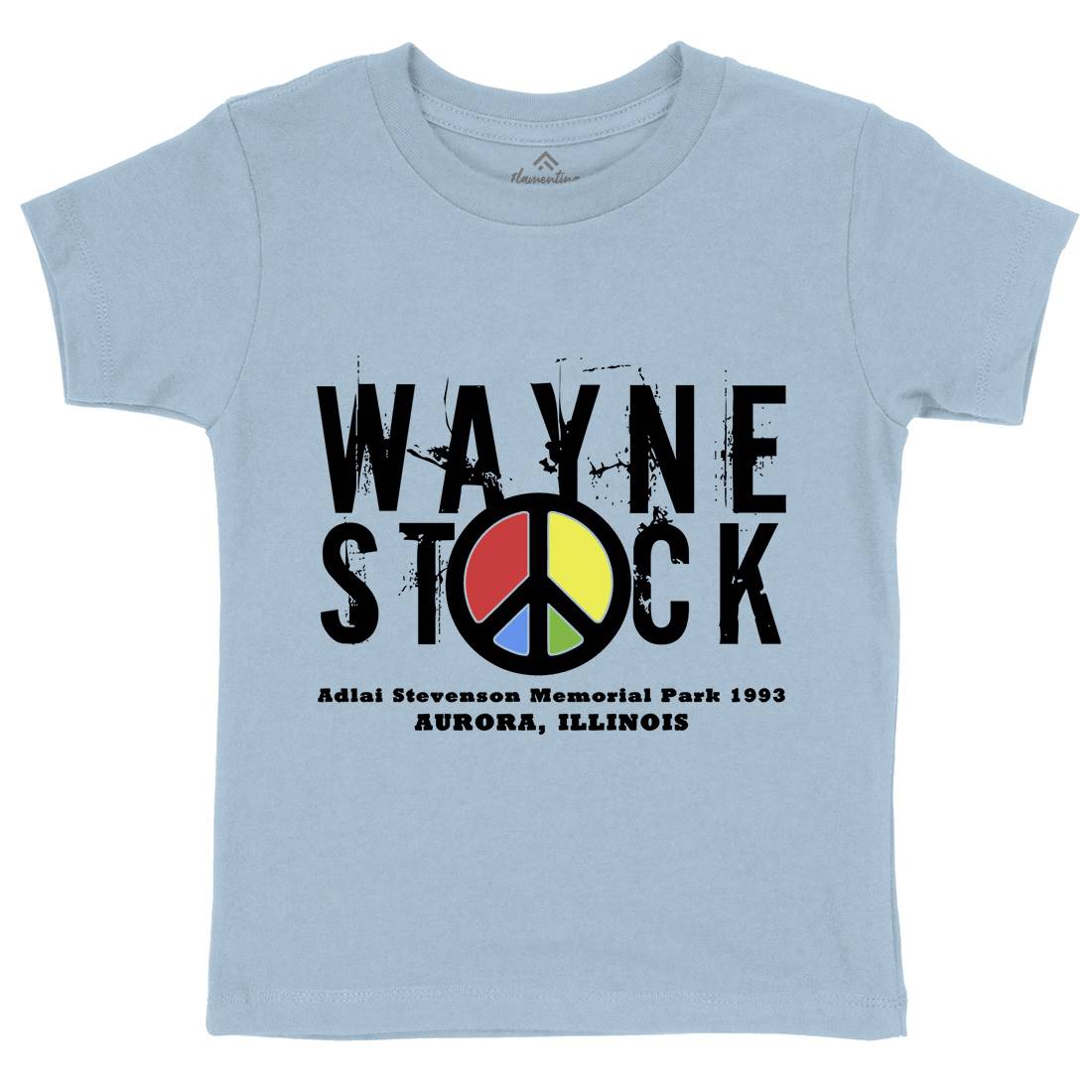 Waynestock Kids Organic Crew Neck T-Shirt Music D389