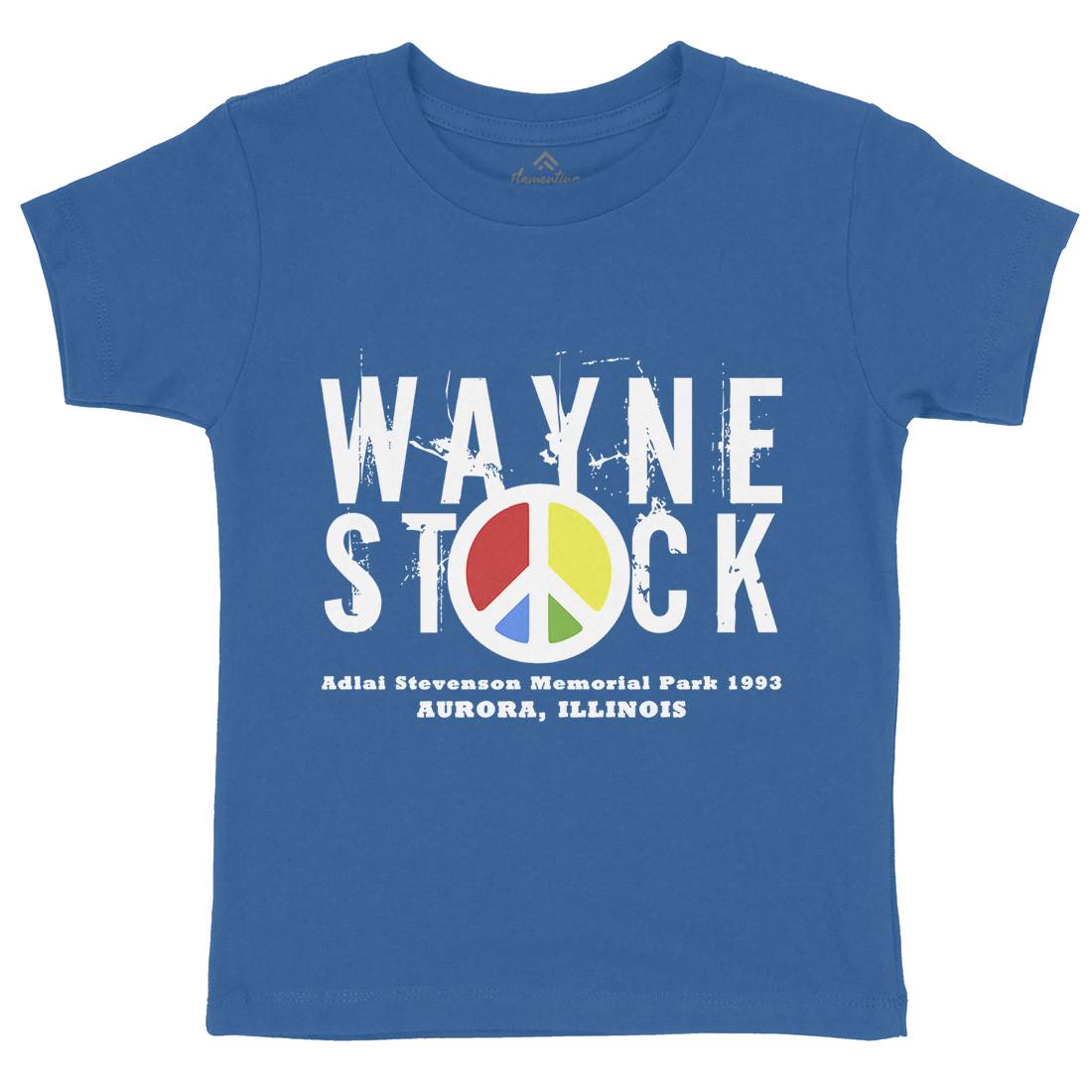 Waynestock Kids Organic Crew Neck T-Shirt Music D389
