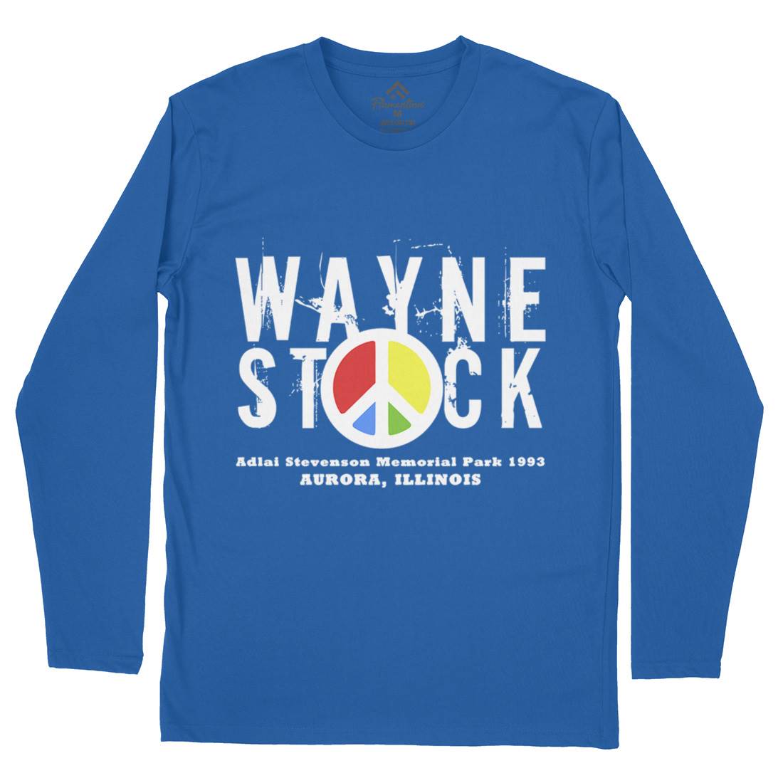 Waynestock Mens Long Sleeve T-Shirt Music D389