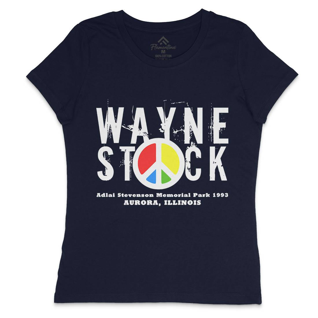 Waynestock Womens Crew Neck T-Shirt Music D389