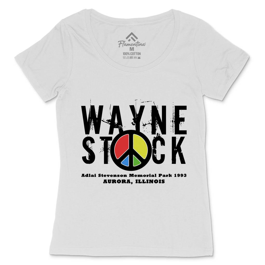 Waynestock Womens Scoop Neck T-Shirt Music D389