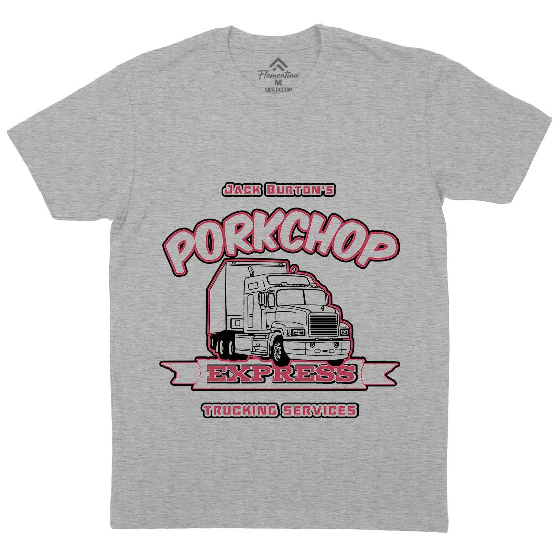 Pork Chop Express Mens Organic Crew Neck T-Shirt Asian D390