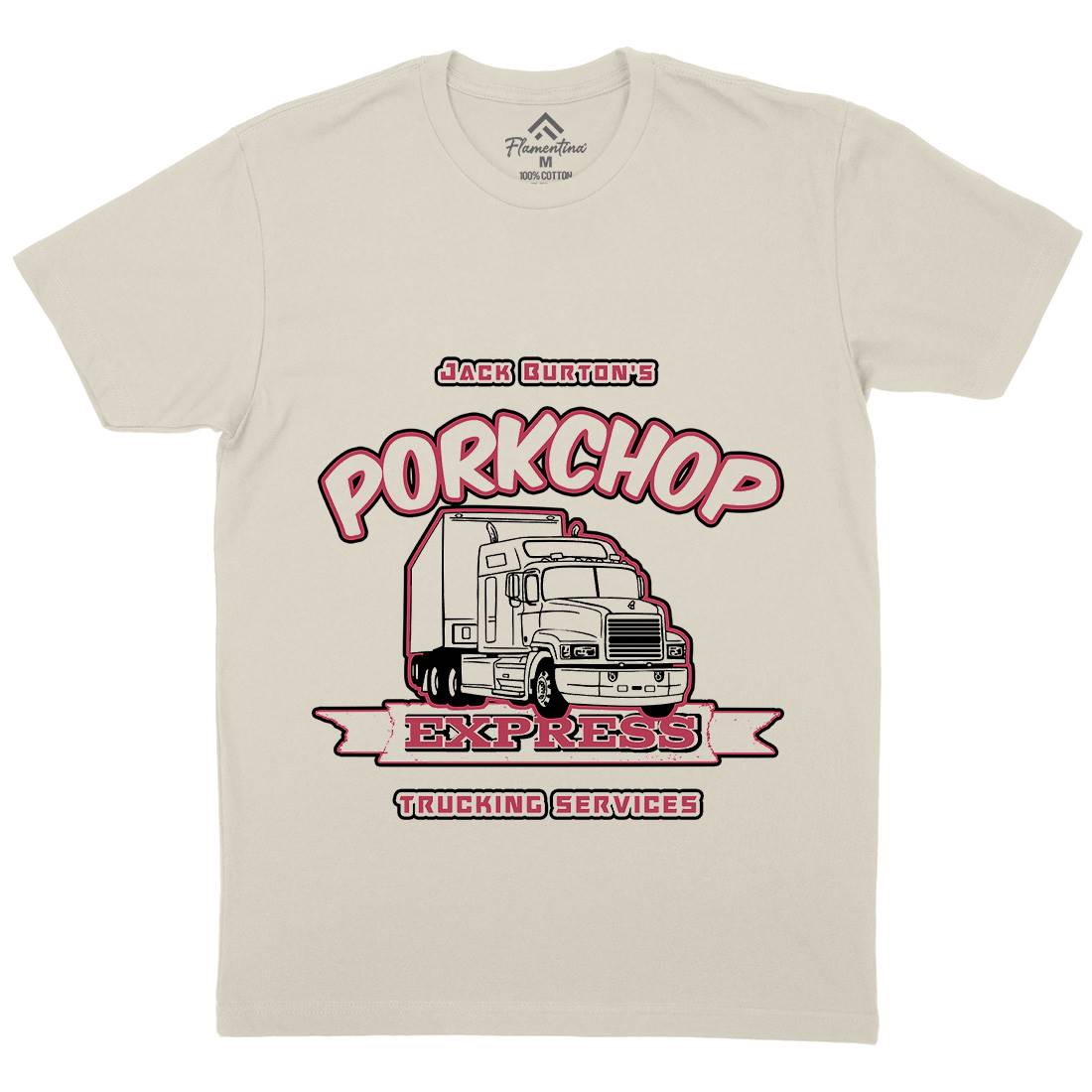 Pork Chop Express Mens Organic Crew Neck T-Shirt Asian D390
