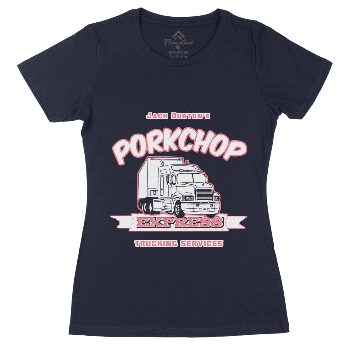 Pork Chop Express Womens Organic Crew Neck T-Shirt Asian D390