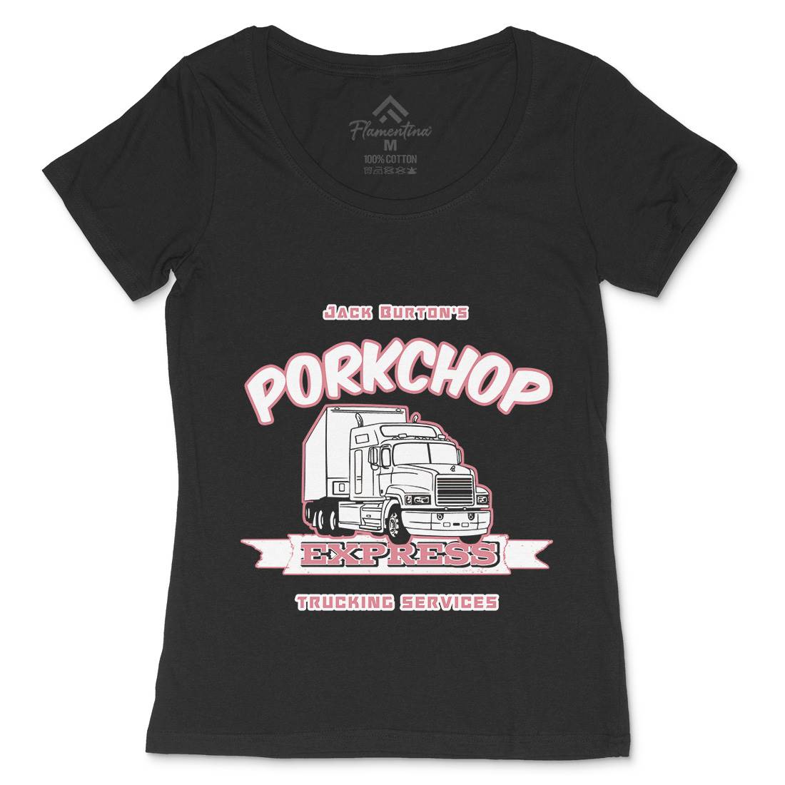 Pork Chop Express Womens Scoop Neck T-Shirt Asian D390