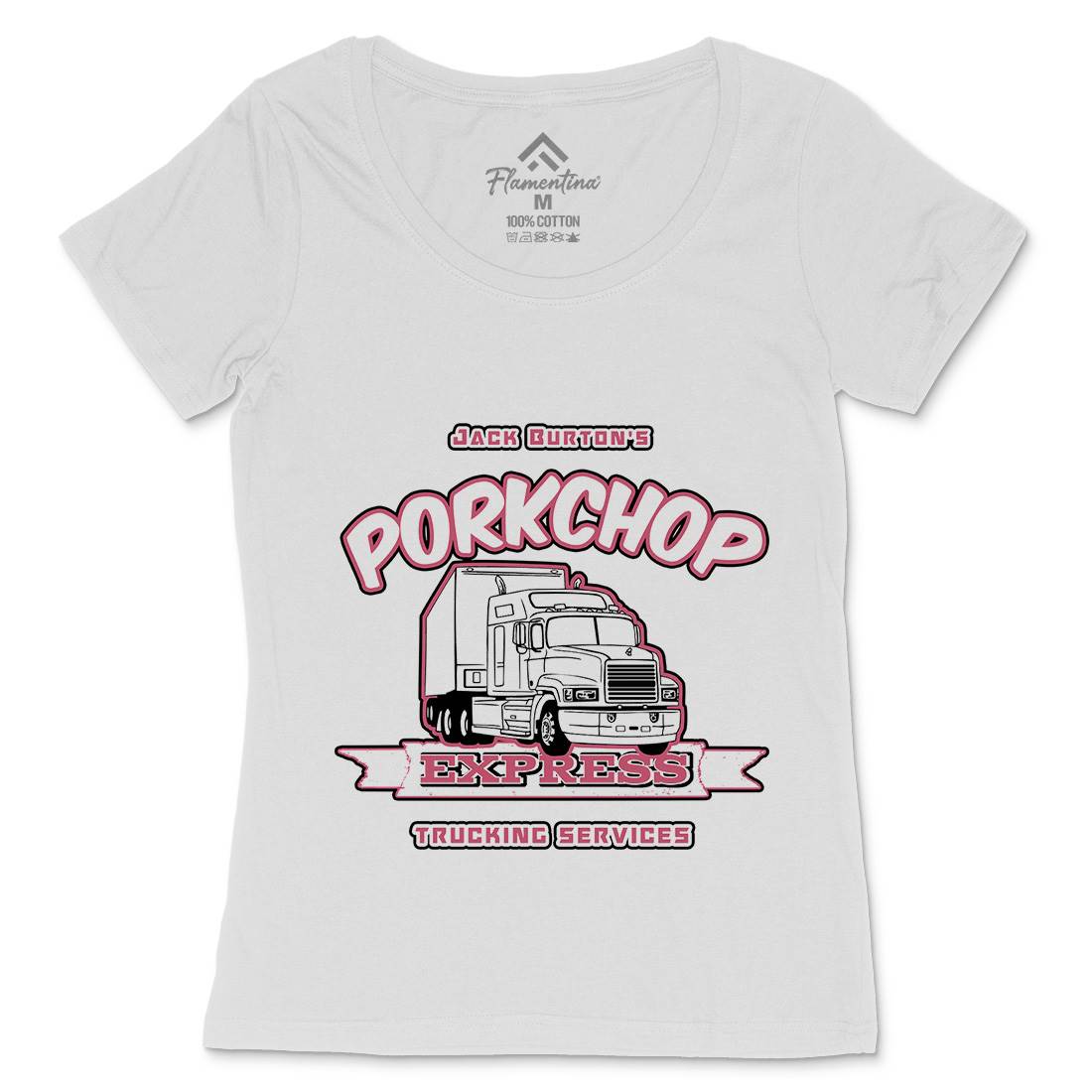 Pork Chop Express Womens Scoop Neck T-Shirt Asian D390
