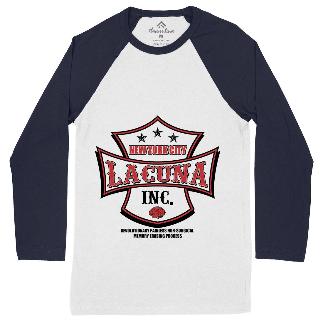 Lacuna Inc Mens Long Sleeve Baseball T-Shirt Space D391
