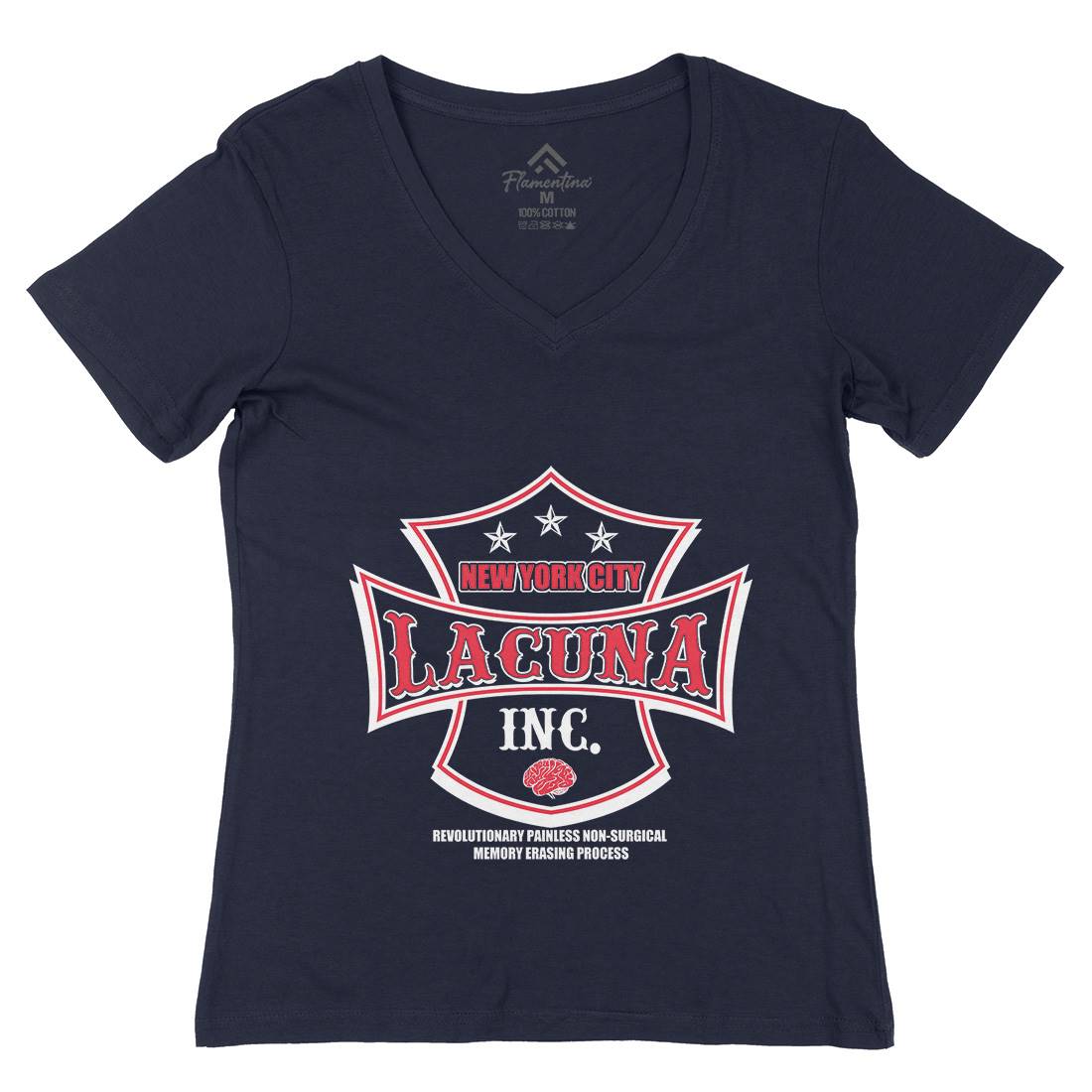 Lacuna Inc Womens Organic V-Neck T-Shirt Space D391