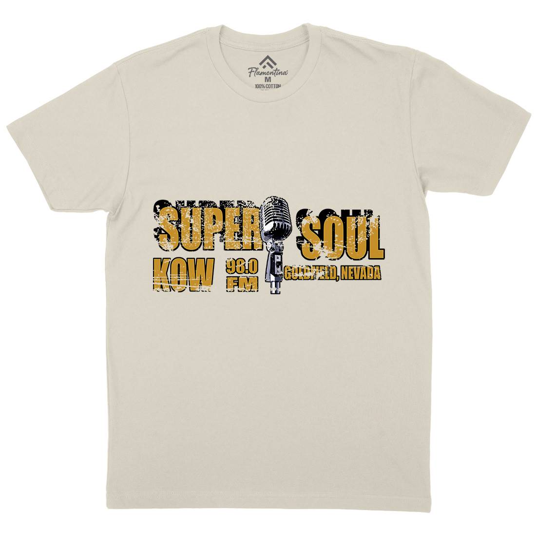 Super Soul Mens Organic Crew Neck T-Shirt Music D392