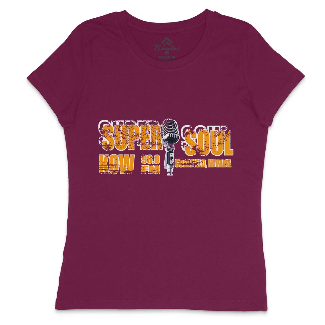 Super Soul Womens Crew Neck T-Shirt Music D392