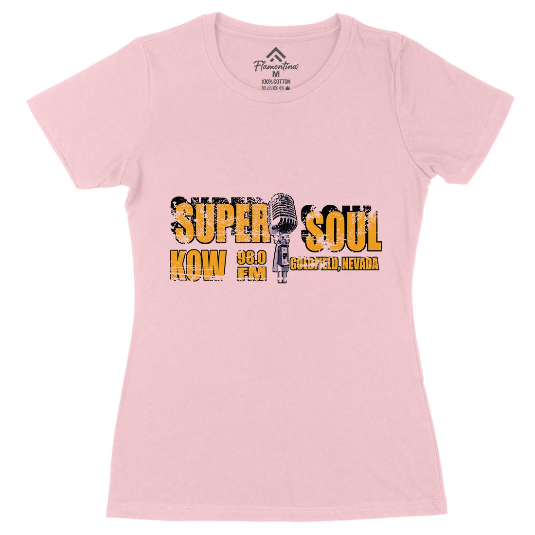 Super Soul Womens Organic Crew Neck T-Shirt Music D392