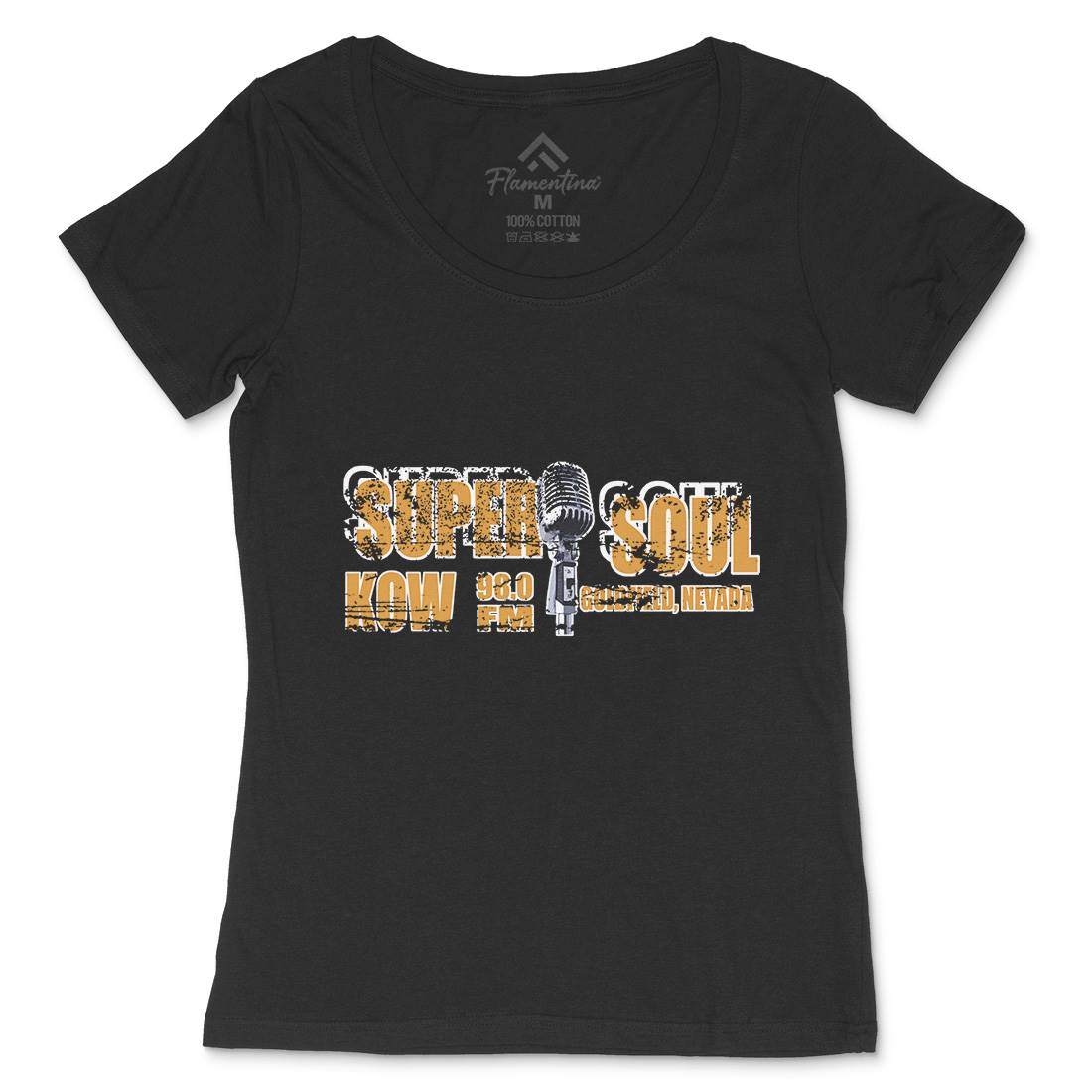 Super Soul Womens Scoop Neck T-Shirt Music D392