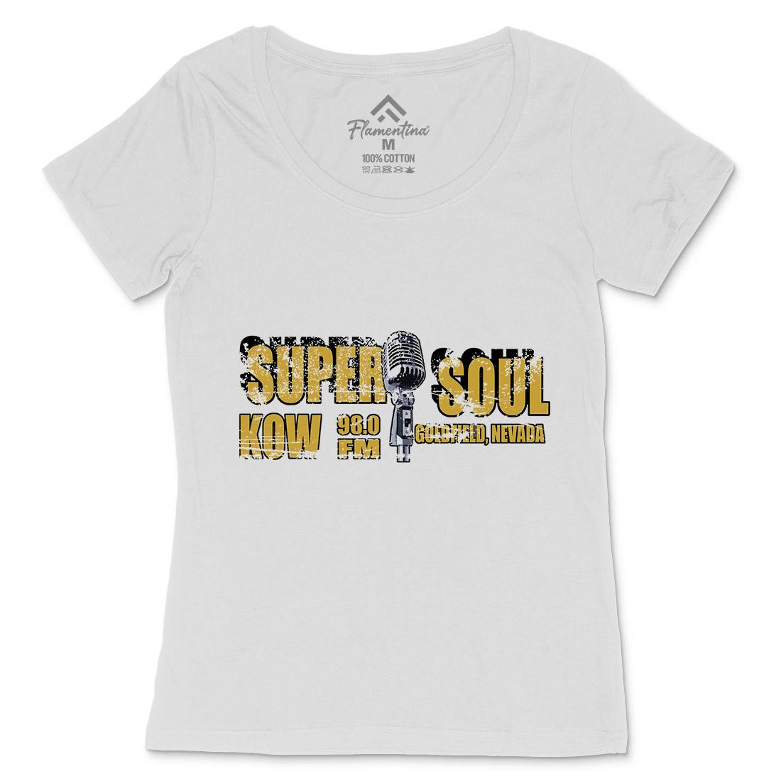 Super Soul Womens Scoop Neck T-Shirt Music D392