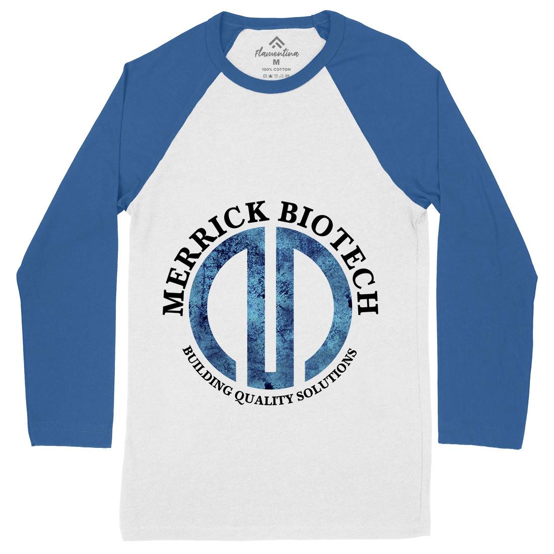 Merrick Biotech Mens Long Sleeve Baseball T-Shirt Space D393