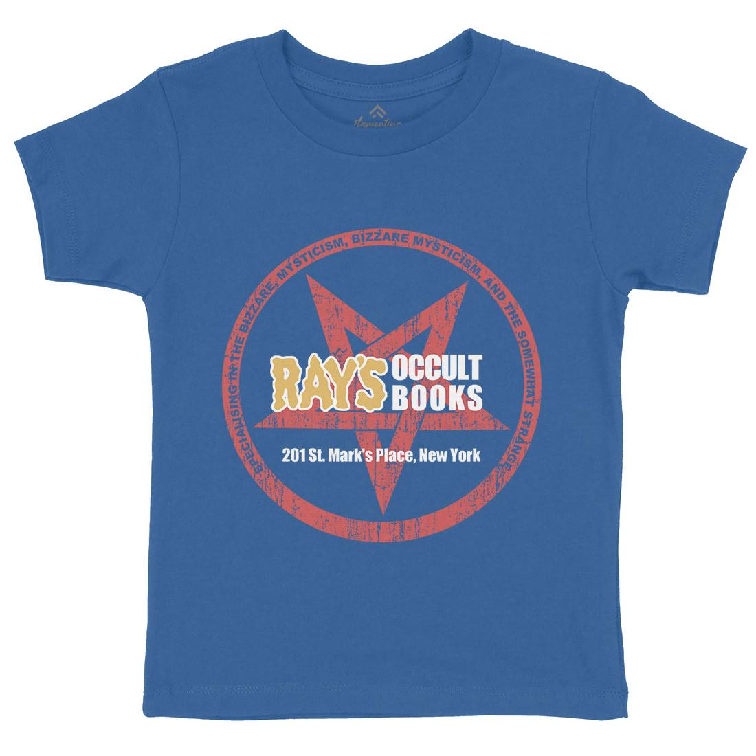 Rays Occult Books Kids Crew Neck T-Shirt Horror D395