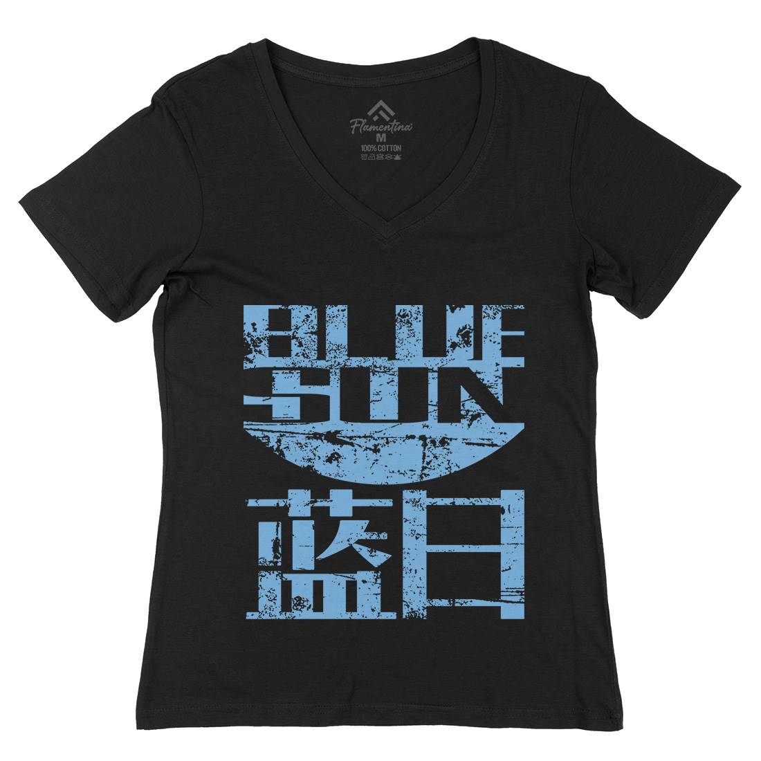 Blue Sun Corp Womens Organic V-Neck T-Shirt Space D396
