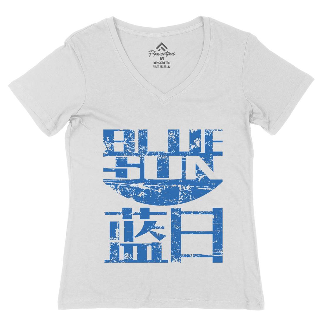 Blue Sun Corp Womens Organic V-Neck T-Shirt Space D396