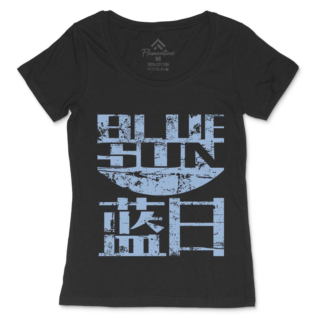 Blue Sun Corp Womens Scoop Neck T-Shirt Space D396